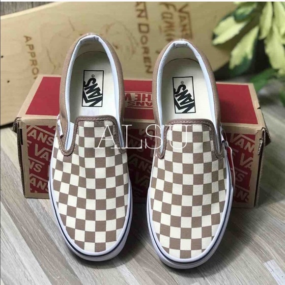 VANS Classic SlipOn Tger’s Checkerboard ChocolateW - Picture 8 of 8